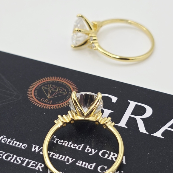 Certified Moissanite Diamond Ring. Bridal , Proposal,Engagement Or Promise Ring. - Picture 7 of 10